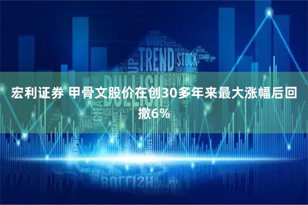 宏利证券 甲骨文股价在创30多年来最大涨幅后回撤6%